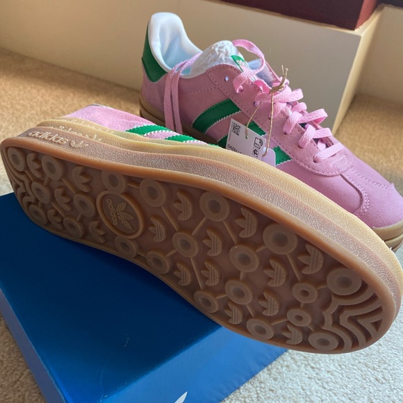 SOLD! Adidas Women's Gazelle Bold Platform Sneakers True Pink Green - Size 8.5 - Picture 4 of 13